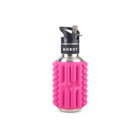 Mobot Firecracker 18oz Pink Foam Roller Water Bottle